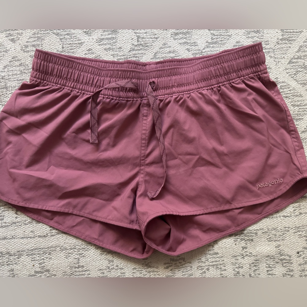Patagonia Women’s Dusty Rose Athletic Shorts with Drawstring Waist
